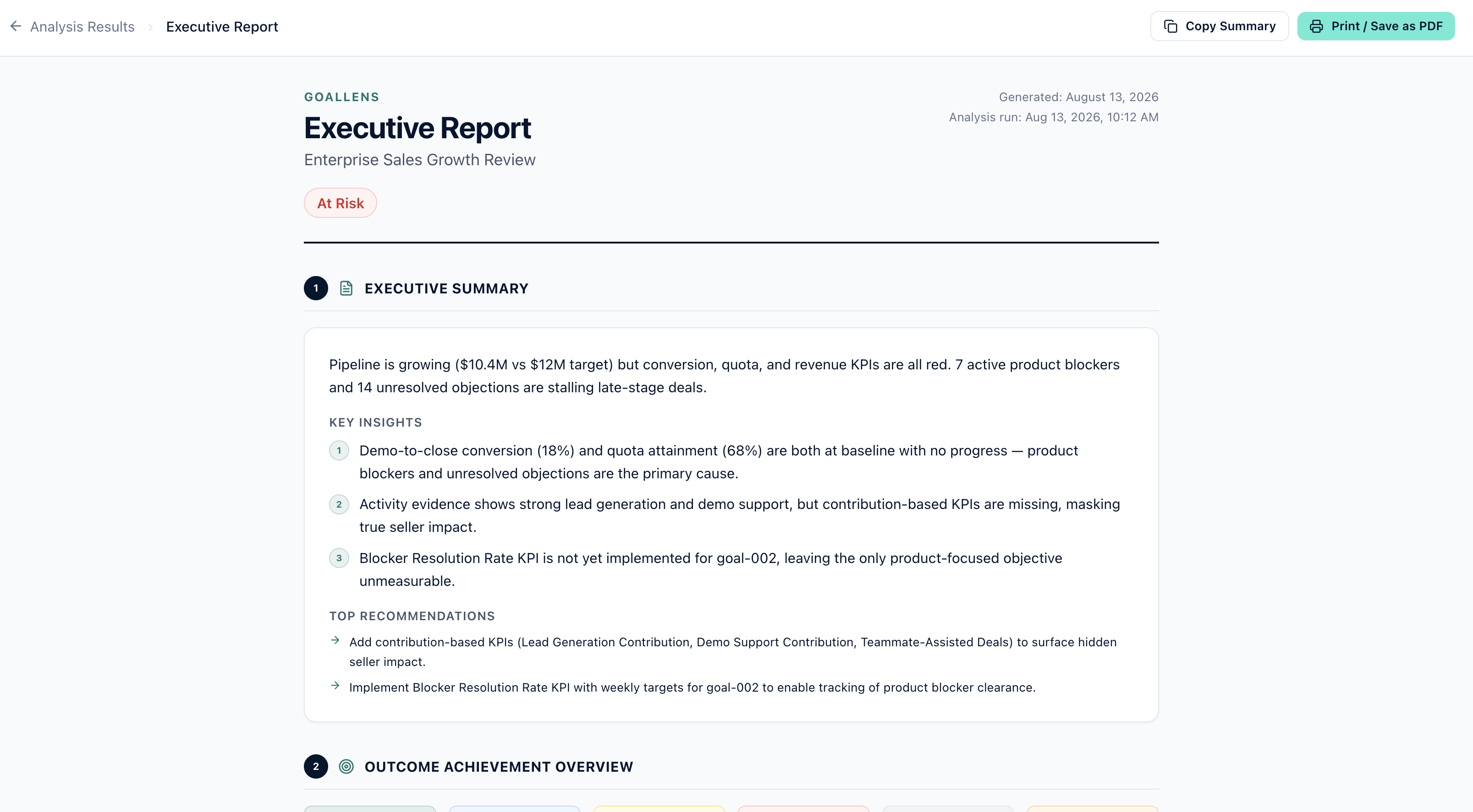 Executive report